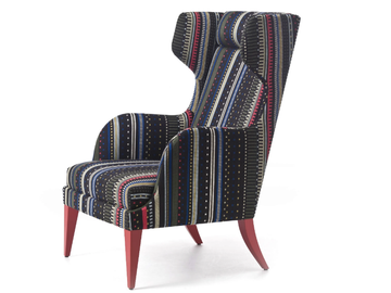 ONDA 08 / 108 / 18 / 118 - Wing fabric armchair by Very Wood - view 2
